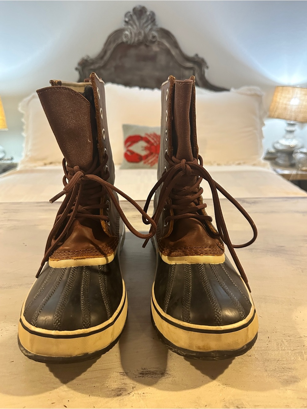 Sorel Womens 1964 Premium Duck Boots Brown Waterproof Leather - Picture 4 of 9
